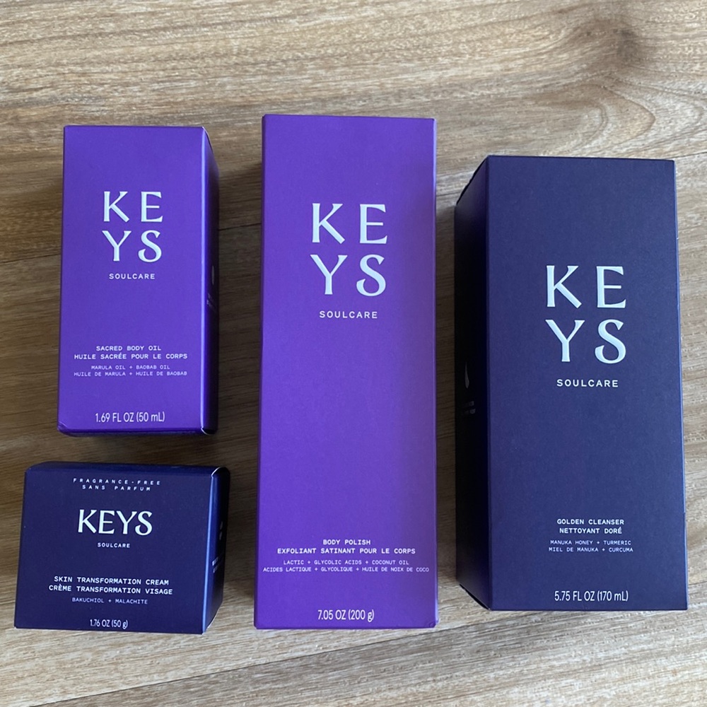 KEYS Soul Care -NEW- body oil, body polish, cleanser, skin transformation cream